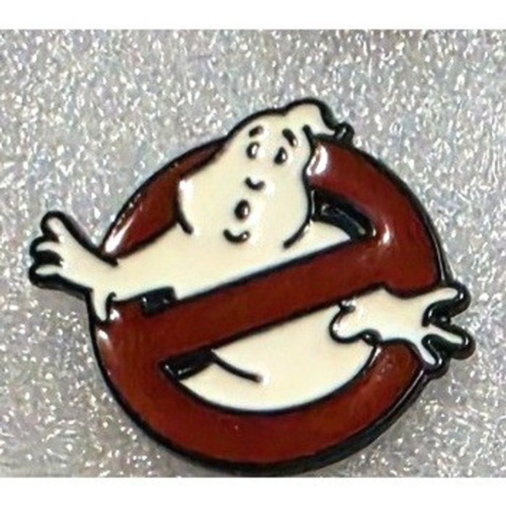 Ghostbusters No Ghost Logo Enamel Pin Red White Black Movie Collectible Retro